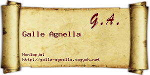 Galle Agnella névjegykártya